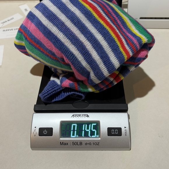 TALBOTS ¾ Sleeve Linen Pullover Knit Sweater Top Sailor Boat neck Beachy Coastal - Picture 8 of 8